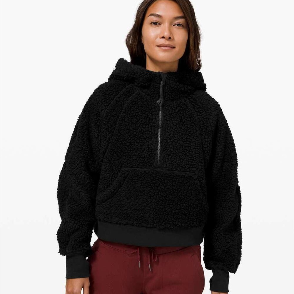 Lululemon Athletica Black Sherpa Hoodie Scuba